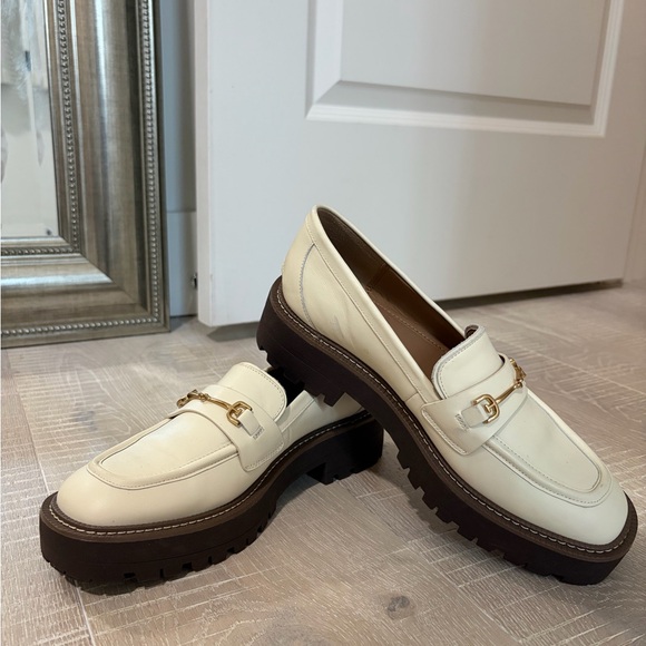Sam Edelman Laurs Cream Loafers - Picture 2 of 9